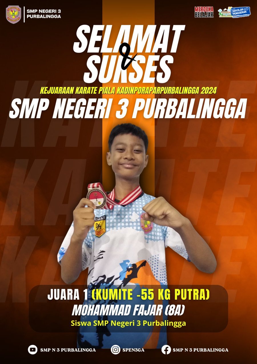 Prestasi Gemilang Juara Karate Mohammad Fajar Dari Smp Negeri 3 Purbal