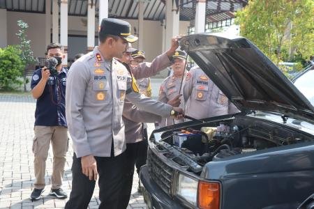 JELANG  PILKADA 2024 POLRES DEMAK LAKUKAN PEMERIKSAAN RANDIS 