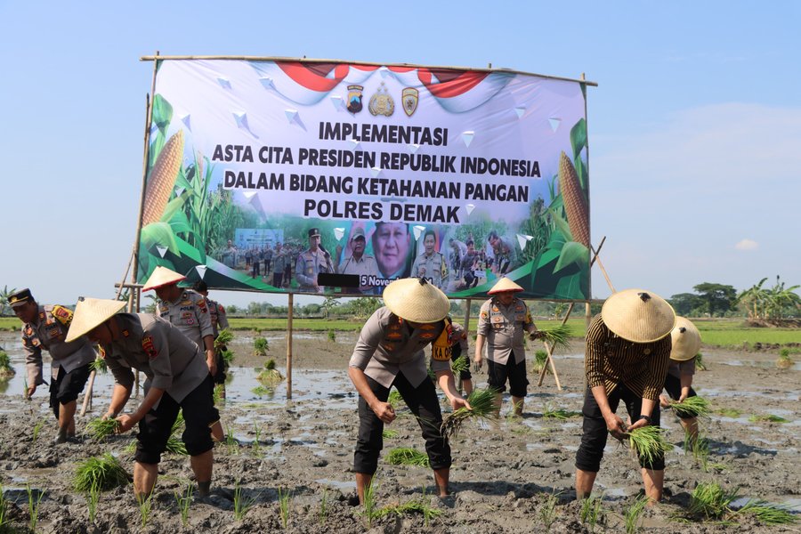 Polres Demak Dukung Program Ketahanan Pangan