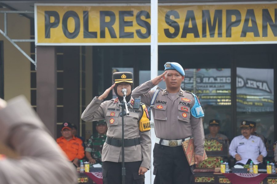 Polres Sampang Gelar Apel Pasukan Kesiapsiagaan Penanganan Bencana Ala