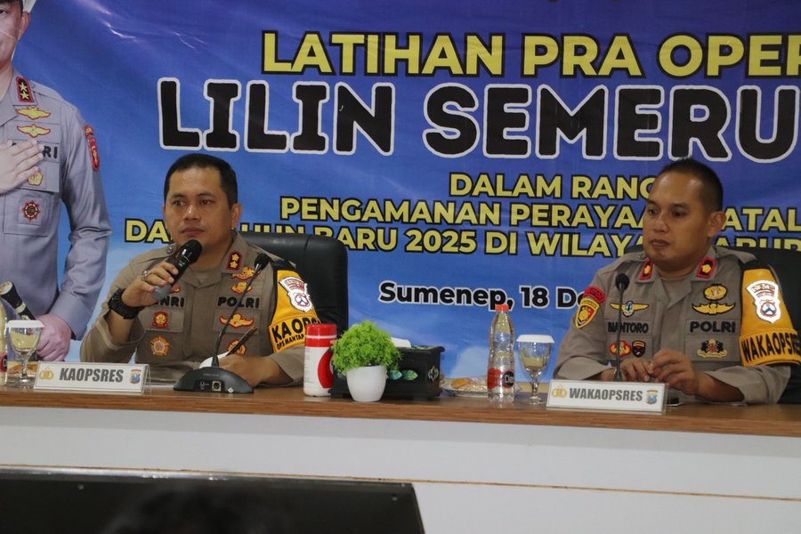 Jelang Natal 2024 Dan Tahun Baru 2025, Polres Sumenep Gelar Latihan Pr