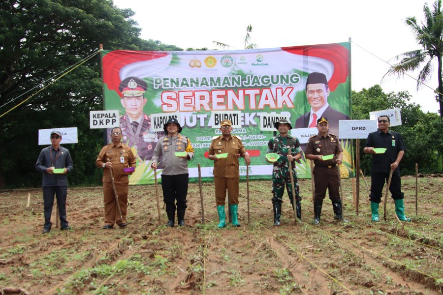 Dukung Program Asta Cita Presiden Ri, Forkopimda Sumenep Tanam Jagung 