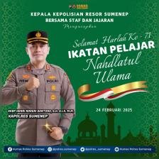 Kapolres Sumenep Ucapkan Selamat Harlah Ke 71 Ikatan Pelajar Nahdlatul