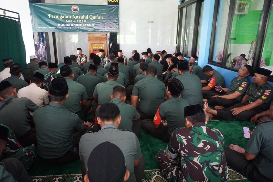 Kodim 0736 batang Gelar Peringatan Nuzulul Quran, Mantapkan Ibadah Per