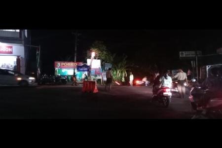 Situasi Arus Mudik di Posko mudik Banser Kecamatan Karangmoncol