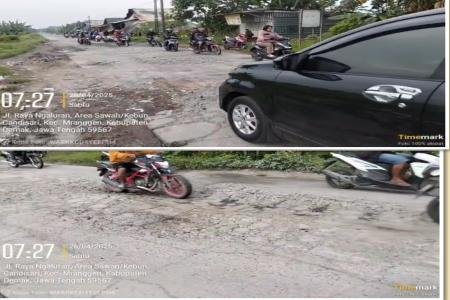 Ruas Jalan Ngaluran Batursa Mgranggen Demak Perludiperhatikan Pemkab 