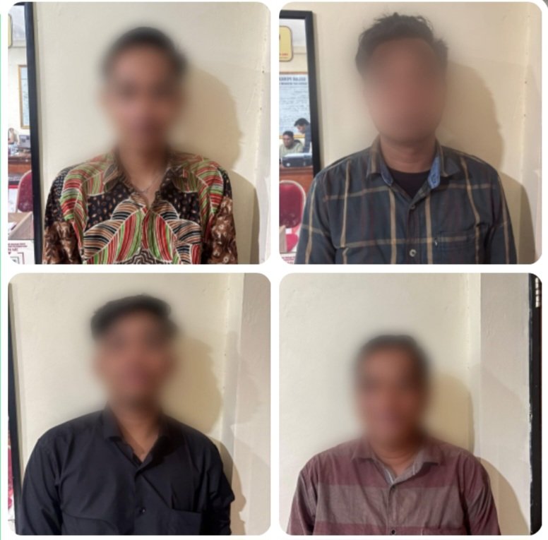 Empat Pelaku Pengeroyokan Di Desa Bantengmati Diamankan Polres Demak