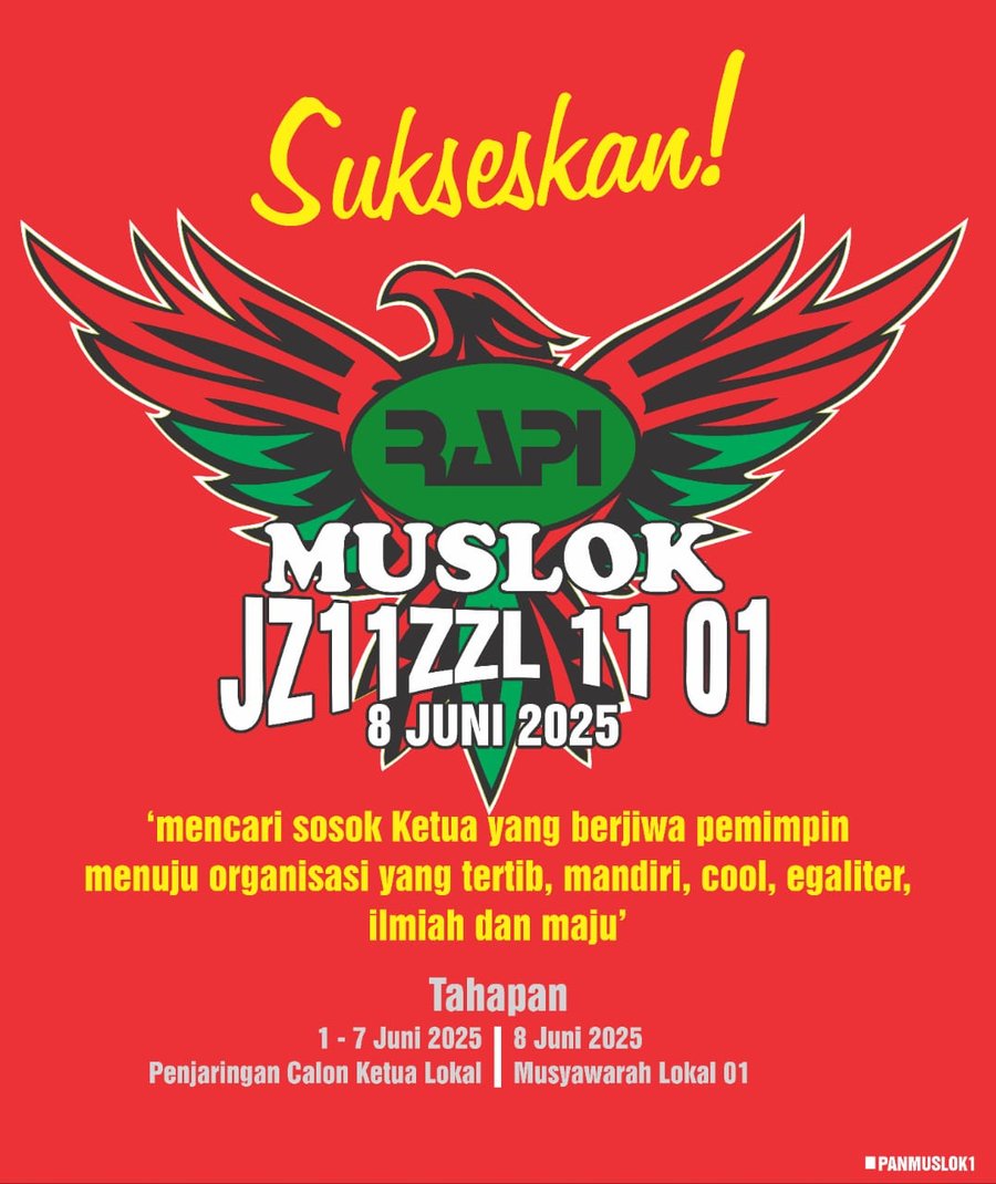Jelang Muslok, Rapi Lokal 01 Adakan Penjaringan Balon Ketua Lokal