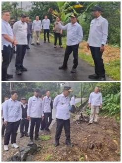 Gubernur Banten Tinjau Lokasi Longsor Di Jalan Cipanas–ciparay, Perb