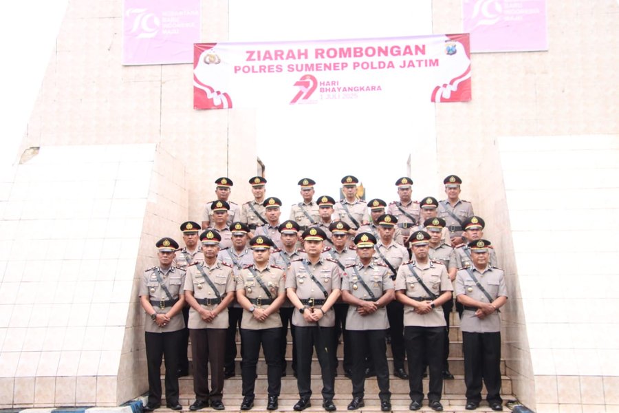 Peringati Hari Bhayangkara Ke 79, Kapolres Sumenep Pimpin Upacara Ziar