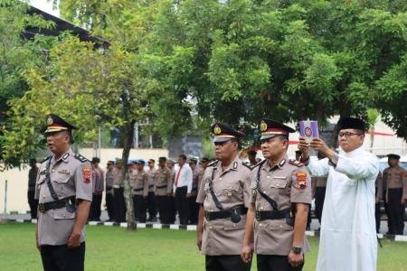 Kapolres Kendal Pimpin Sertijab Kabaglog dan Kapolsek Cepiring Segera 