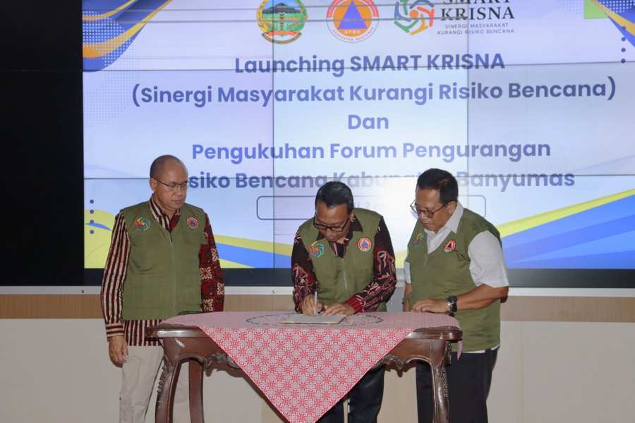 Bupati Sadewo Kukuhkan Forum Pengurangan Resiko Bencana Banyumas