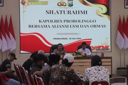 Jalin Silaturahmi Kapolres Probolinggo Tatap Muka Dengan LSM dan Ormas
