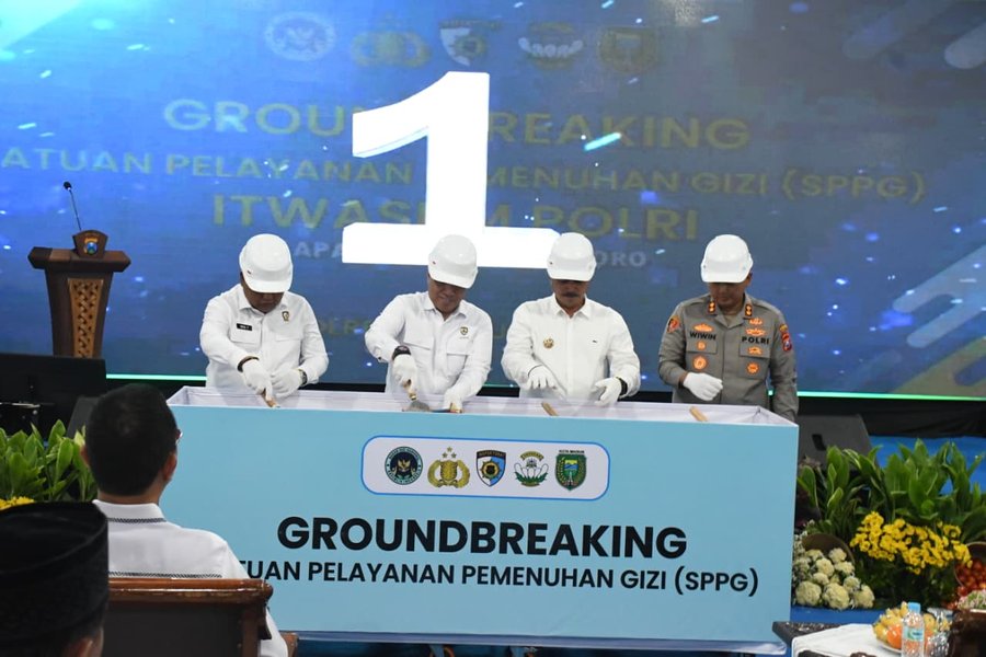 Polri Resmikan Groundbreaking Sppg Di Madiun, Dukung Program Makan Ber