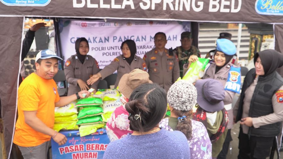Polres Pasuruan Komitmen Gelar Gerakan Pangan Murah, Siapkan 2 Ton Ber