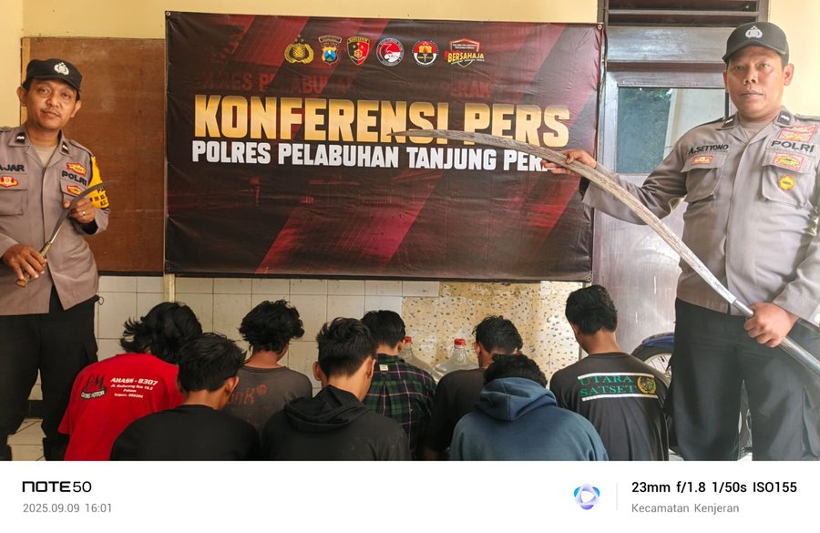 Polres Pelabuhan Tanjungperak Amankan Remaja Kelompok Gangster Sstb Da