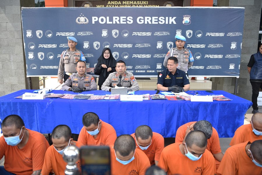 Operasi Tumpas Narkoba Semeru 2025 Polres Gresik Berhasil Ungkap 16 Ka