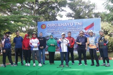 Gowes Dan Penanaman Pohon Warnai Peringatan HUT TNI Ke 80 Di Blitar