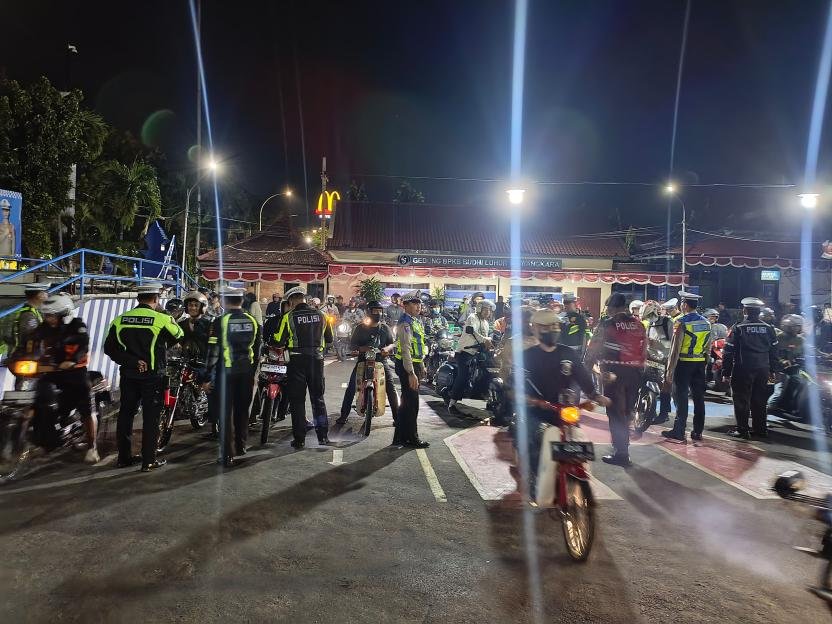 Gelar Kryd Polres Kediri Kota Amankan Ranmor Tidak Sesuai Spektek