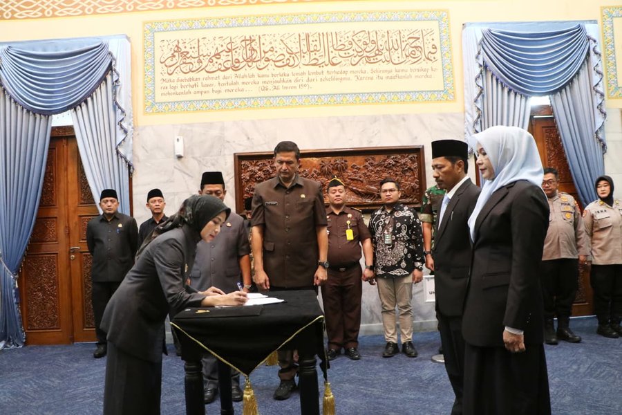 Lantik Pejabat Eselon 2, Ratu Zakiyah Tegaskan Tidak Ada Jual Beli Jab