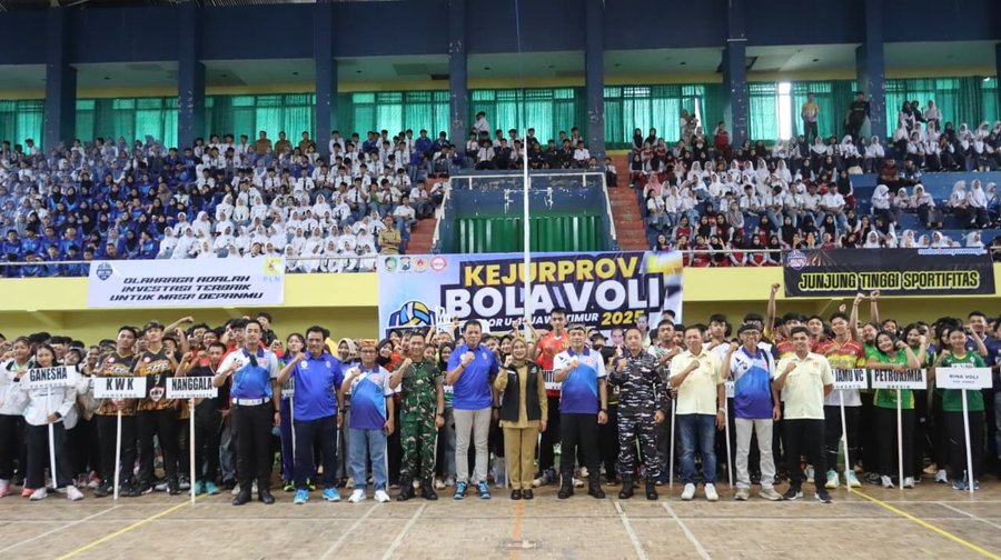 Kapolresta Banyuwangi Buka Kejurprov Bola Voli U 19 Jawa Timur 2025 Di