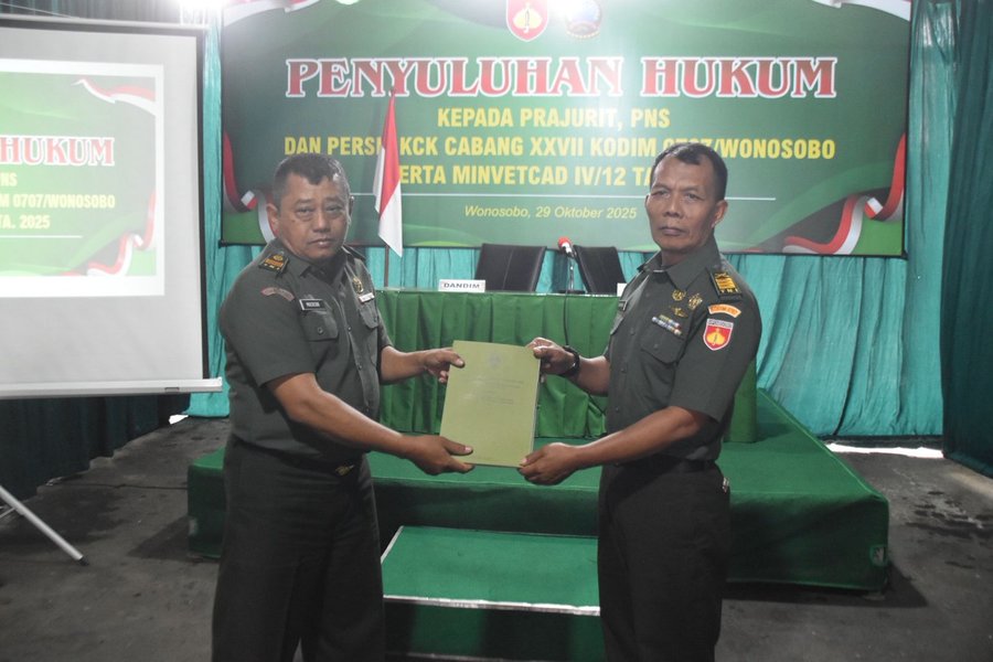 Kodim 0707/wonosobo Gelar Penyuluhan Hukum: Wujudkan Prajurit Disiplin