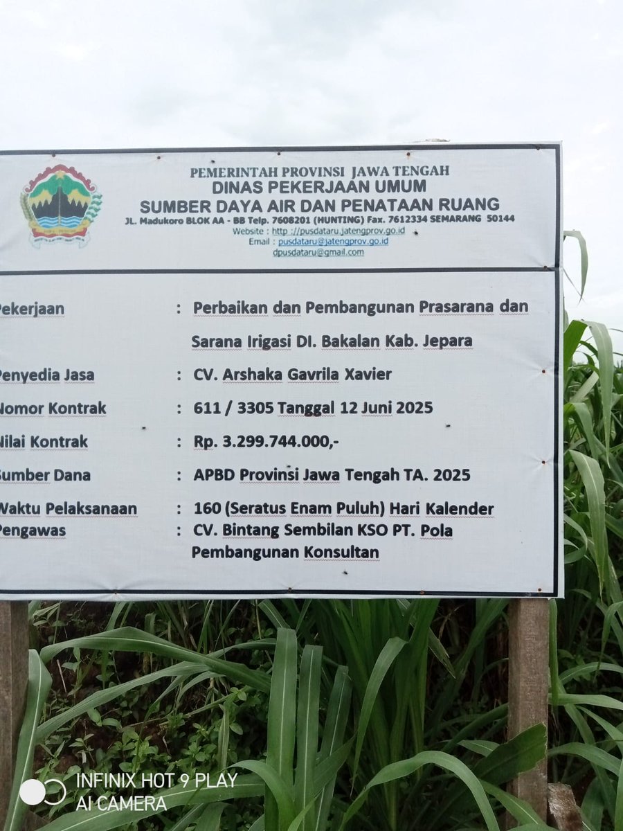 Di Duga Pekerjaan Perbaikan Dan Pembangunan Prasarana Dan Sarana Iriga