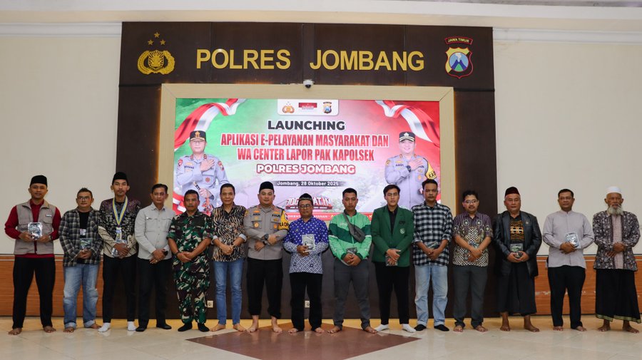 Polres Jombang Launching Aplikasi E pelayanan Masyarakat Dan Whatsapp 