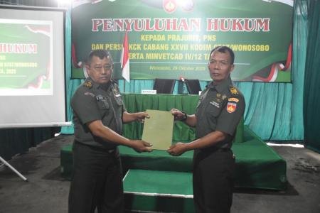 Kodim 0707Wonosobo Gelar Penyuluhan Hukum Wujudkan Prajurit Disiplin d