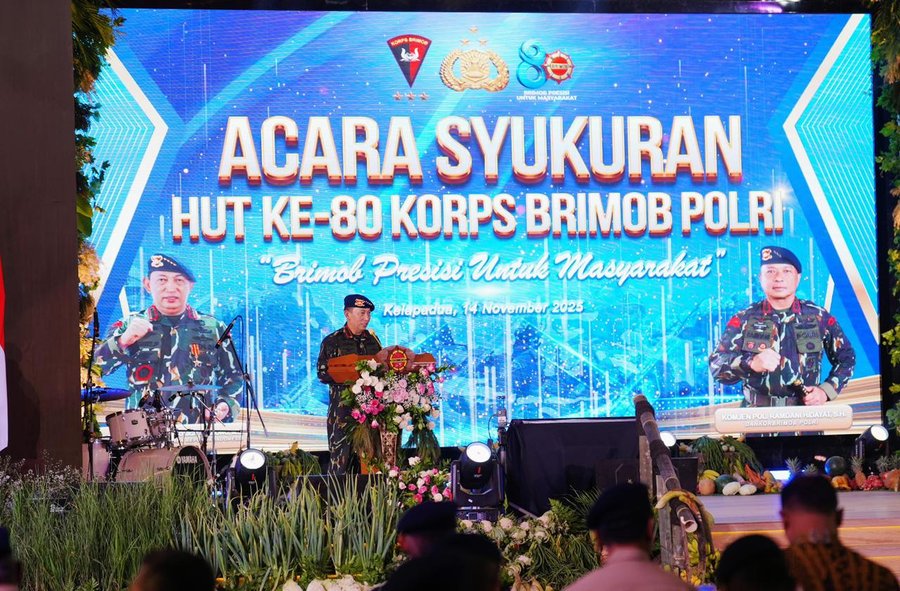 Hadiri Syukuran Hut Ke 80 Brimob, Kapolri Apresiasi Peran Brimob Dukun