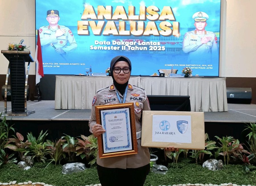 Satlantas Polres Sumenep Raih Penghargaan Terbaik I Penurunan Angka Ke