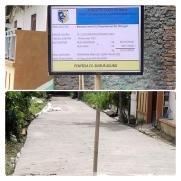 Proyek Betonisasi Yang Di Kerjakan Cv Sumur Agung Dari Dana Apbd Didug