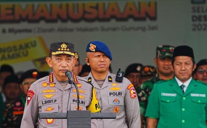 Pimpin Apel Kebangsaan Banser, Kapolri Ingatkan Kesiapsiagaan Bencana 