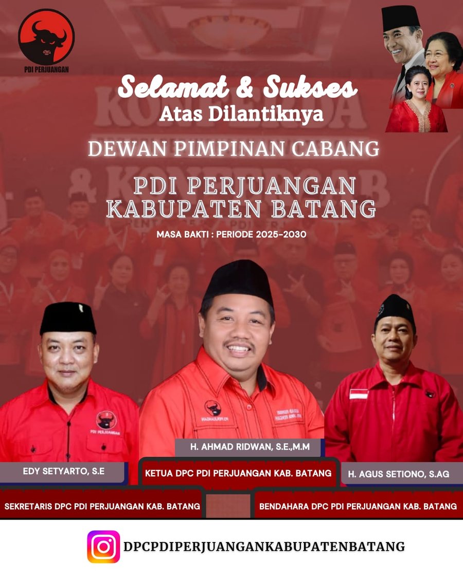 Ahmad Ridwan Kembali Nahkodai Pdip Batang, Konsolidasi Struktur Hingga