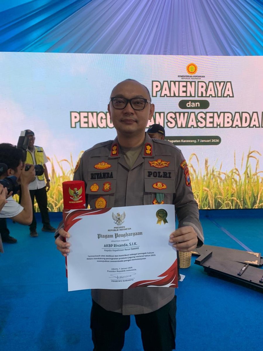 Peran Nyata Polri Di Swasembada Pangan, Kapolres Sumenep Terima Apresi