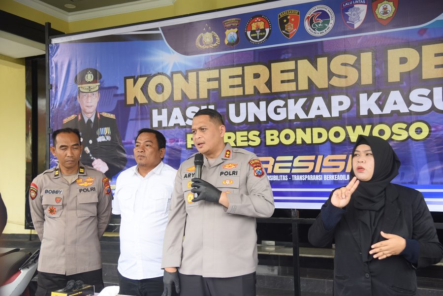 Polres Bondowoso Ungkap Curanmor Tersangka Pelaku Dan Penadah Diamanka