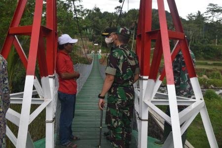 Peninjauan Jembatan Gantung Garuda Wonosobo Kolaborasi TNI Pemerintah 