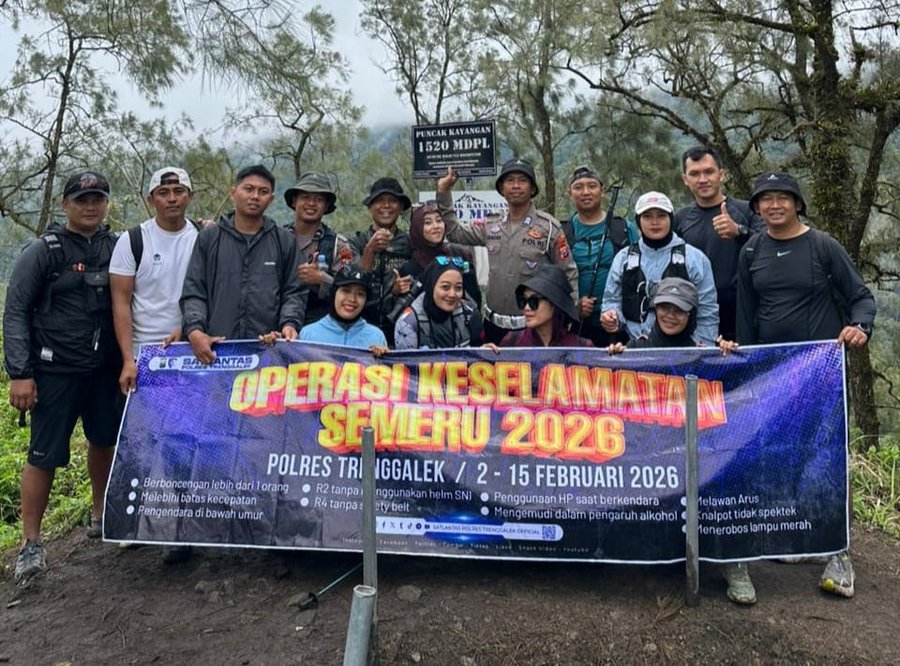 Polres Trenggalek Kampanyekan Operasi Keselamatan Semeru 2026 Dengan '