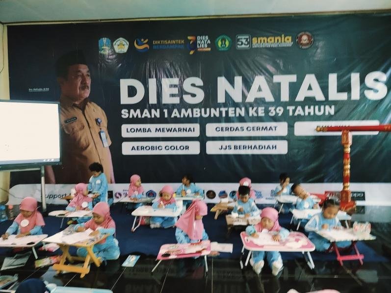 Sman 1 Ambunten Gelar Lomba Mewarnai Tk paud Meriahkan Dies Natalis Ke