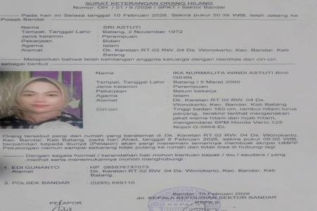 Warga Wonokerto Bandar Pergi Tak Kunjung Pulang