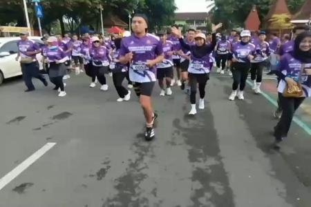 BPR Jwalita dan Dinas Pertanian Raih Hadiah Kambing di SMSI Fun Run Tr