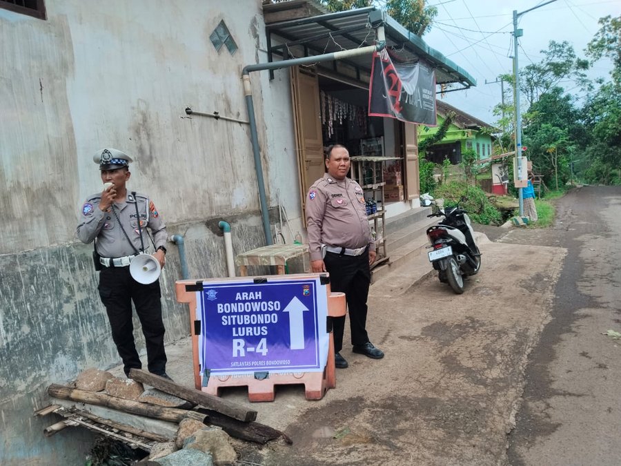 Polres Bondowoso Maksimalkan Pengaturan Lalu Lintas Pascaputusnya Jemb