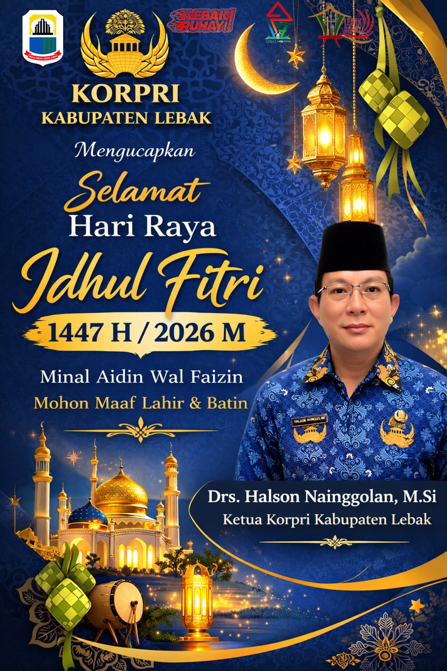 Korpri Kabupaten Lebak Mengucapkan Selamat Hari Raya Idul Fitri 1447 H