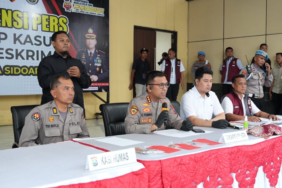 Polresta Sidoarjo Amankan Komplotan Pencurian Brankas Lintas Provinsi
