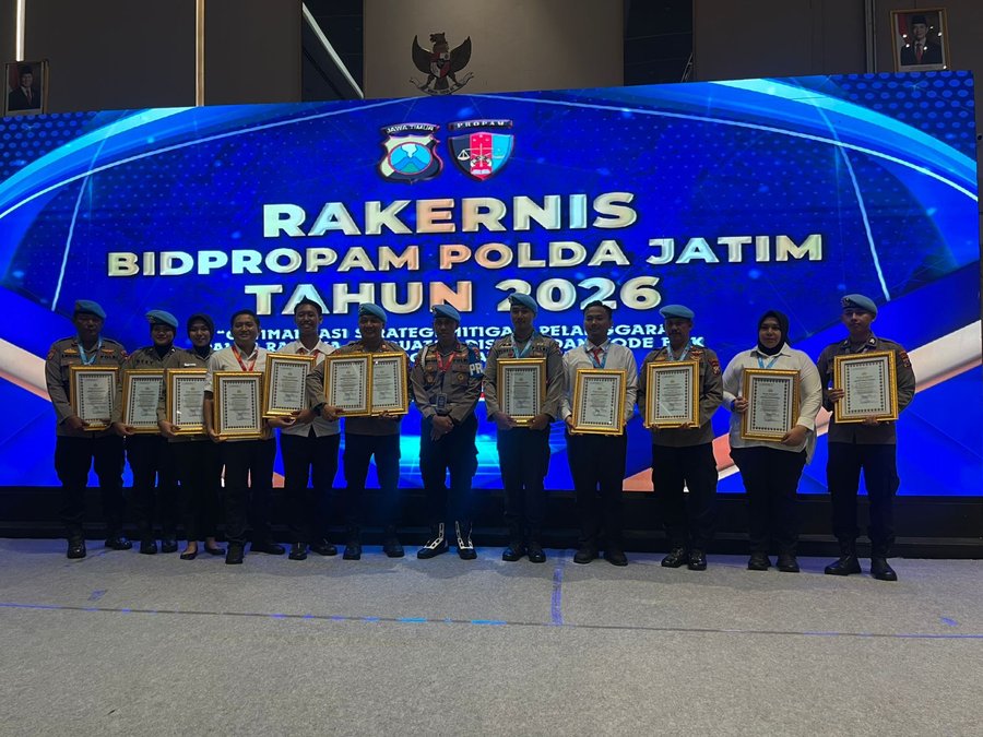 Polres Sumenep Raih Penghargaan Polres Teraktif Pada Rakernis Bidpropa