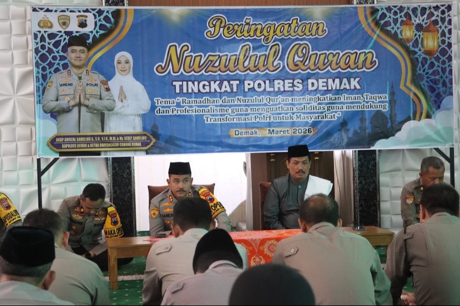 Polres Demak Peringati Nuzulul Quran, 1.200 Paket Zakat Fitrah Disalur
