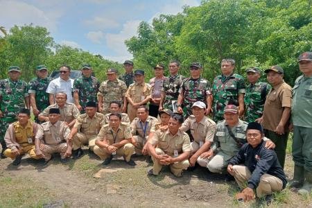 Tim Survei Kemenhan Tinjau Lahan Rencana Yon TP di Kecamatan Bancak Pe