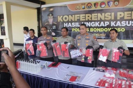 Polres Bondowoso Ungkap Berbagai Kasus Kriminal Dari Bahan Peledak Hin