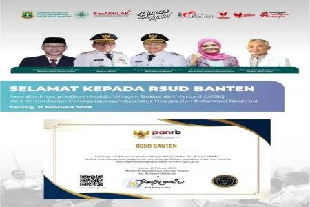 RSUD Banten Raih Predikat Menuju WBK dari KemenPANRB