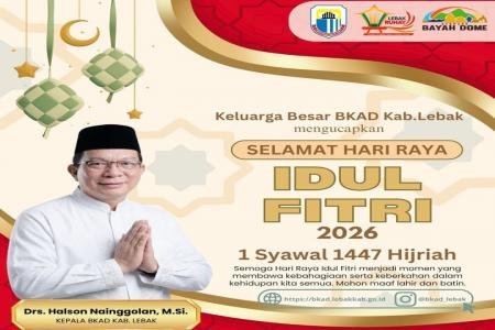 BKAD Kabupaten Lebak Sampaikan Ucapan Selamat Hari Raya Idul Fitri 144